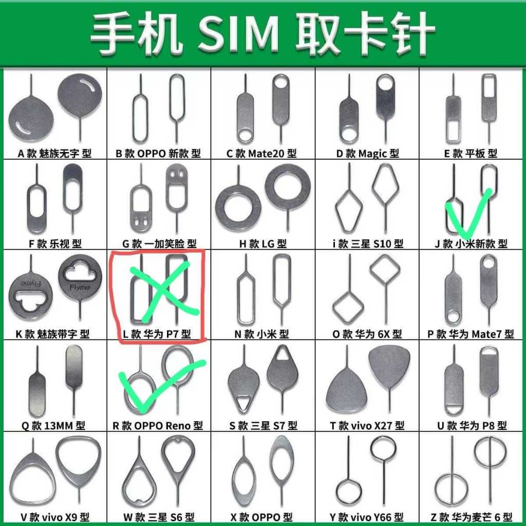 Bahan Besi Model ORIGINAL Bentuk Jarum Tusukan SIM INJECTOR/Pembuka SIM/Card Memory SD Micro PIN TRE