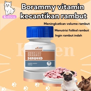 Borammy vitamin bulu anjing vitamin bulu kucing vitamin bulu kucing/anjing rontok