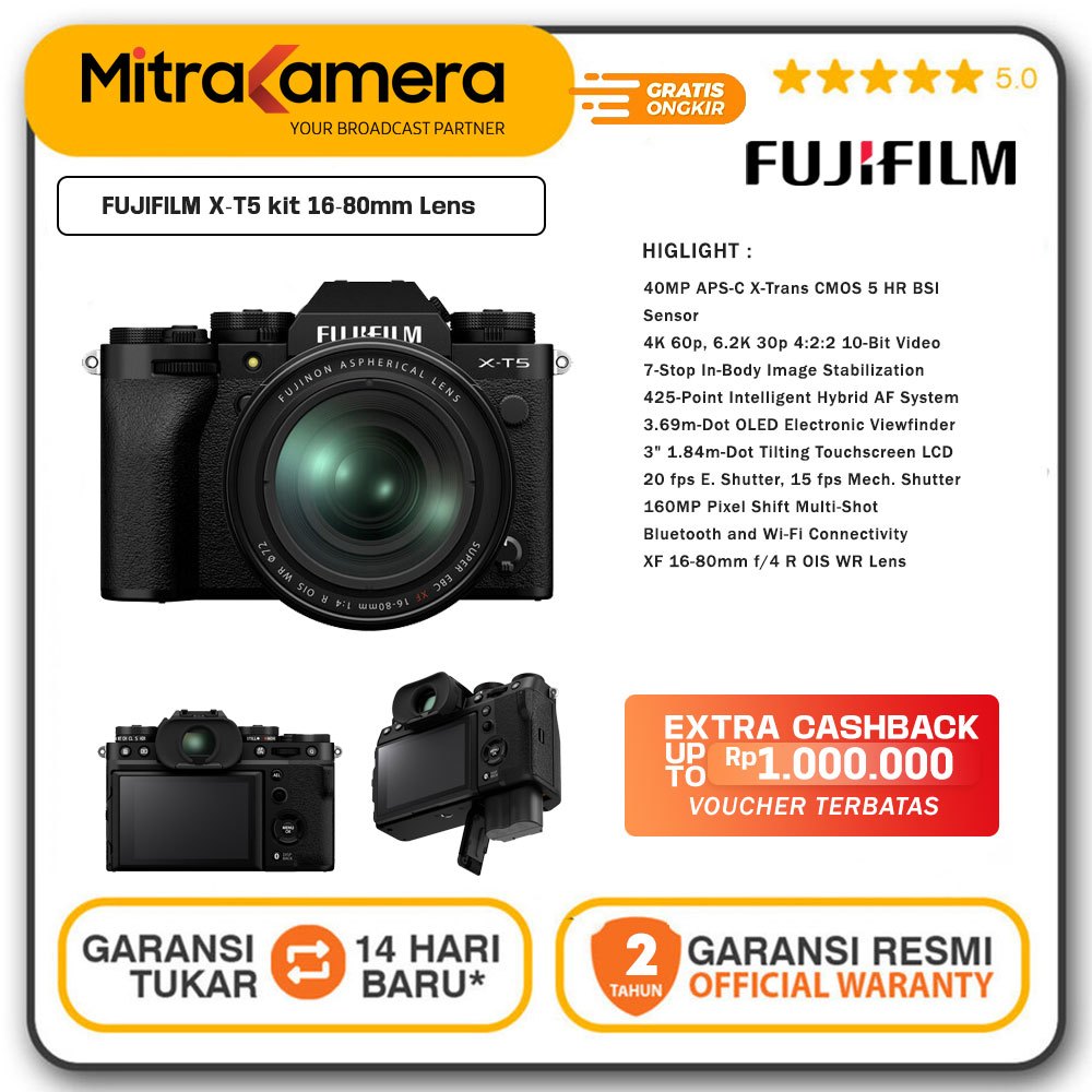FUJIFILM X-T5 kit 16-80mm Fujifilm XT5