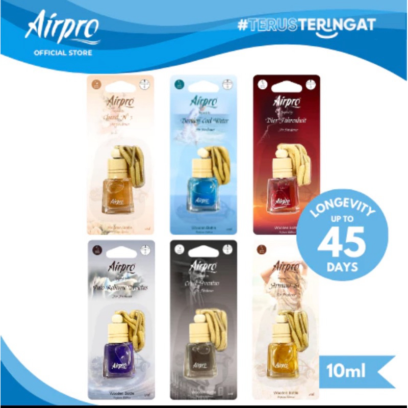 AIRPRO Parfume mobil / Pewangi Mobil / Pewangi Mobil Tahan Lama / Parfume Mobil Airpro Wooden Bottle