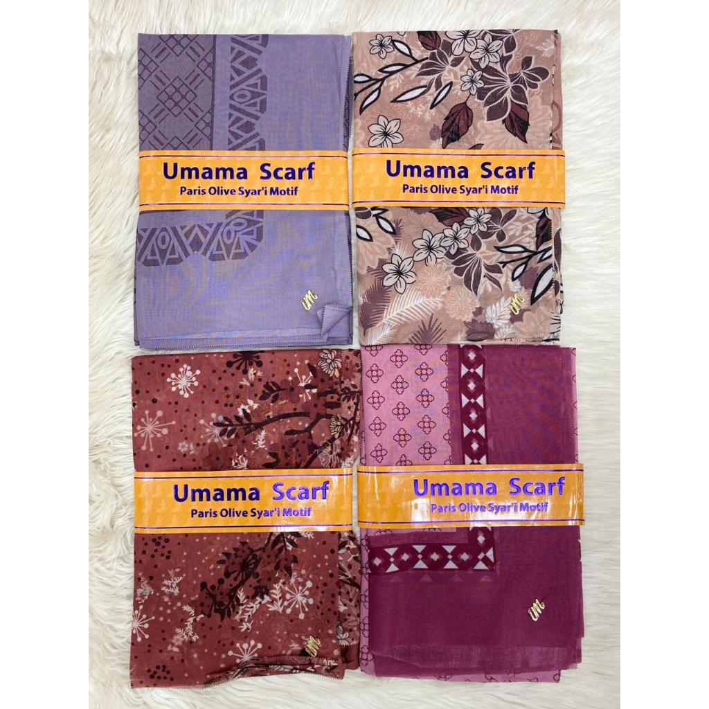 GROSIR Jilbab PARIS OLIVE SYARI MOTIF LC Umama Scarf Random Campur Motif & Warna