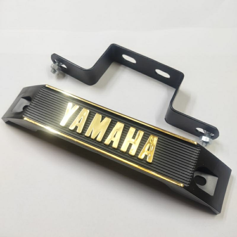 KUMIS YAMAHA RX KING NEW RX K WARNA GOLD EMAS HITAM SET BREKET PANGKON KUMIS BAHAN ALUMUNIUM COR EMB