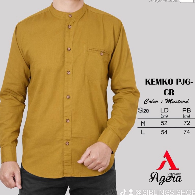 Paling Diminati KEMEJA KOKO AGERA KEMKO AGERA KOKO AGERA  PAKAIAN MUSLIM KOKO MUSLIM FHASION MUSLIM 