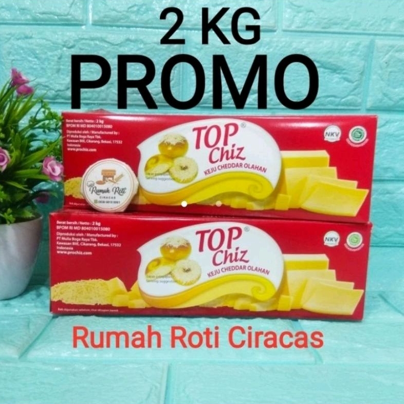 

KEJU TOP CHIZ 2KG PROCESSES CHEDDAR CHEESE 2 KG BLOK CHESE TOPCHIZ