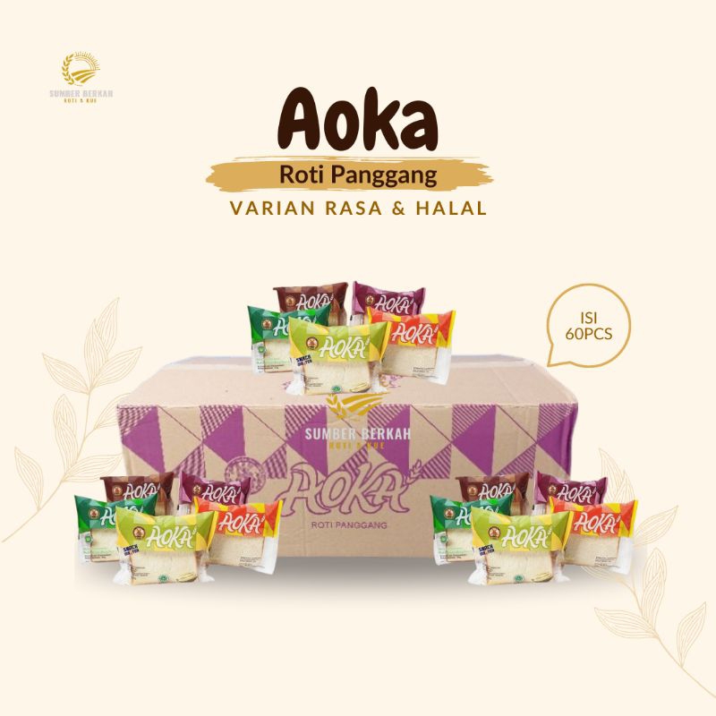 

Roti Aoka Panggang Varian Rasa 1dus Karton Isi 60pcs