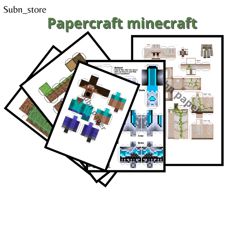 DIY Pola Papercraft Minecraft Pocket Edition High Quality Resolution