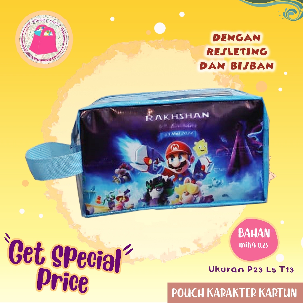

POUCH MIKA/POUCH KARTUN/TEMPAT PENSIL/TEMPAT PENSIL