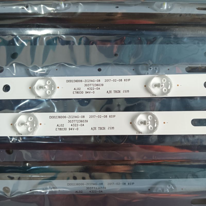 BACKLIGHT TV POLYTRON LED 22 dan  24 INC 1 SET (2 BARIS) ORIGINAL PNP
