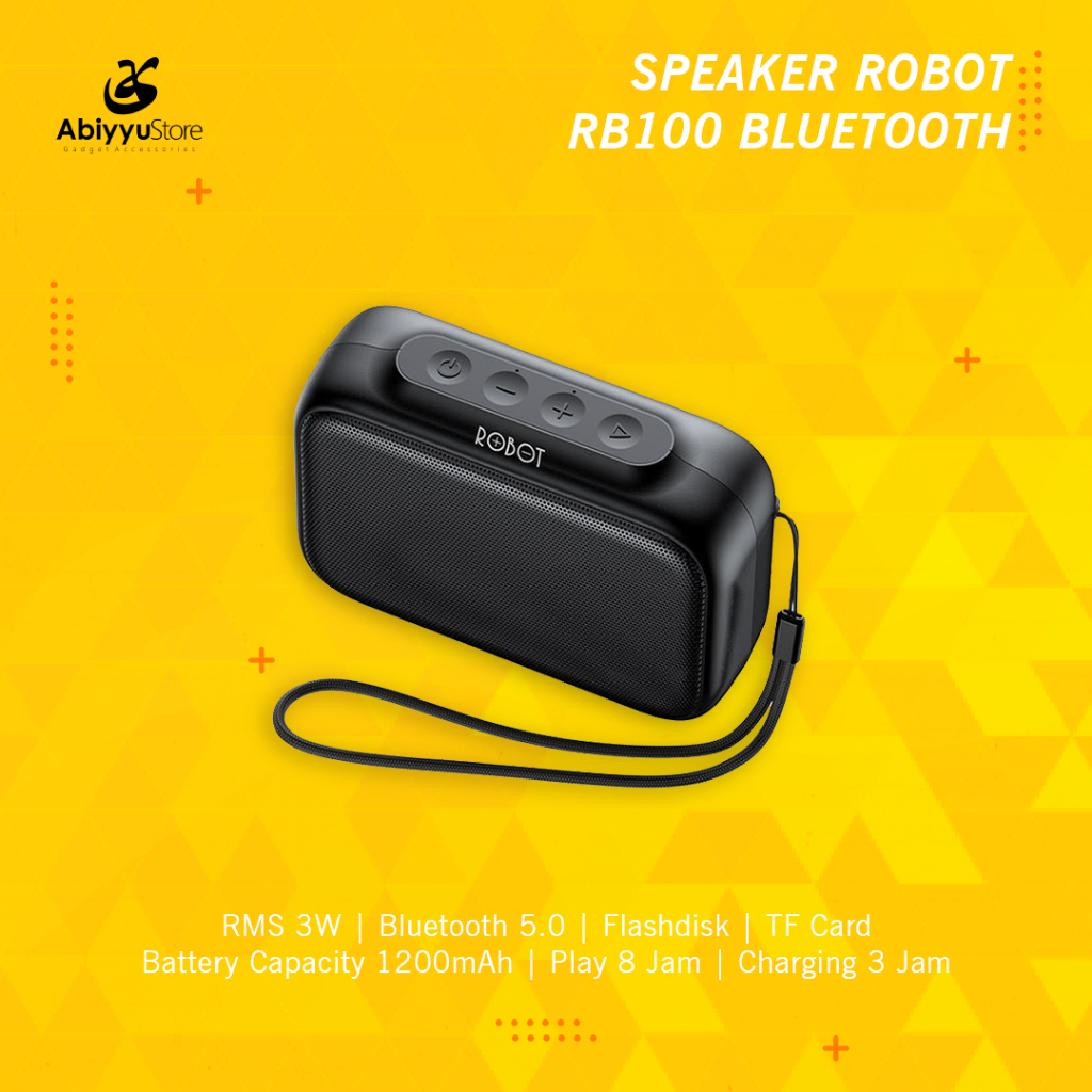 Speaker Bluetooth Robot RB100 Wireless Speaker Support Micro SD - USB Flashdisk