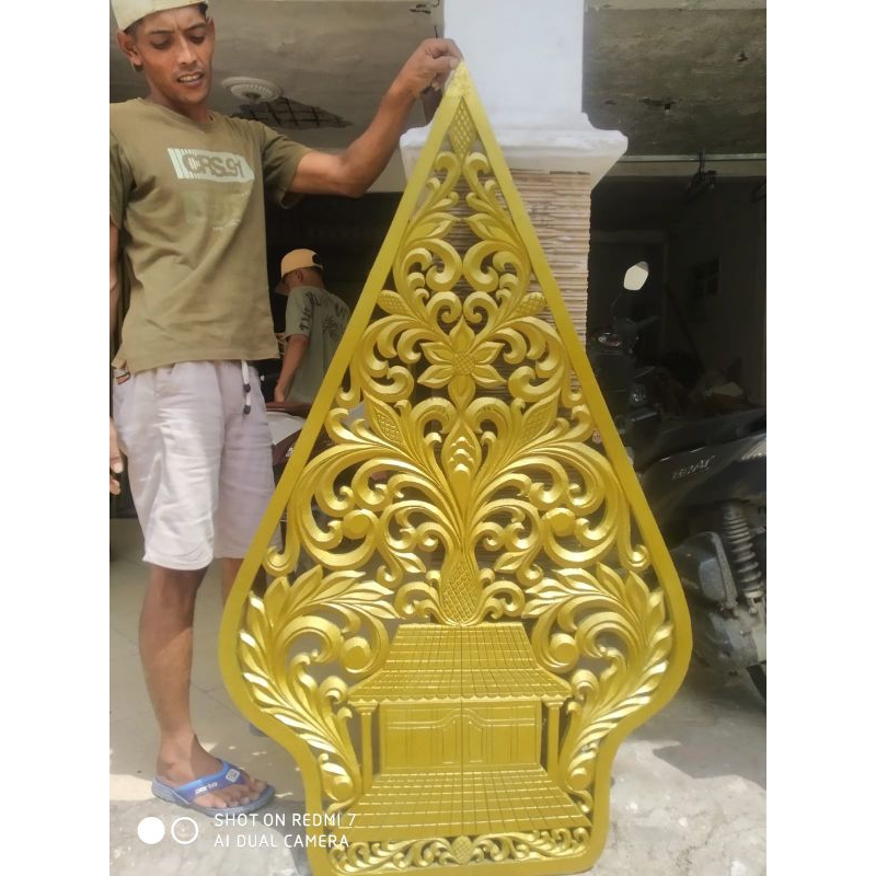 gunungan wayang dekorasi bahan spon karet ukiran spon ati 3d T150CM X L90CM