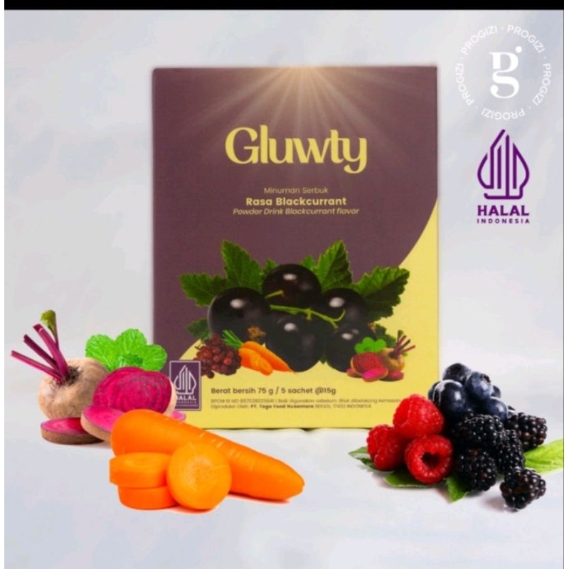 Gluwty Collagen Original 1 Box Minuman Serbuk Pemutih Badan Pencerah Kulit Tubuh Mengencangkan Kulit