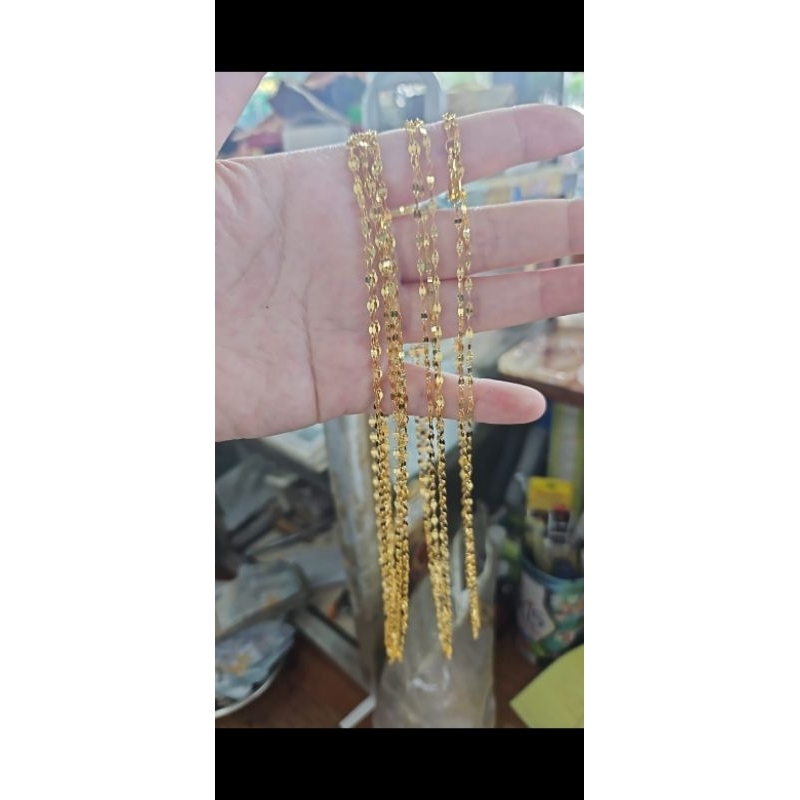 kalung jedar polos pentol tipis ringan emas asli 375 gold kuning murah