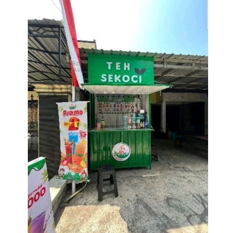 Kemitraan Teh Sekoci Booth Container