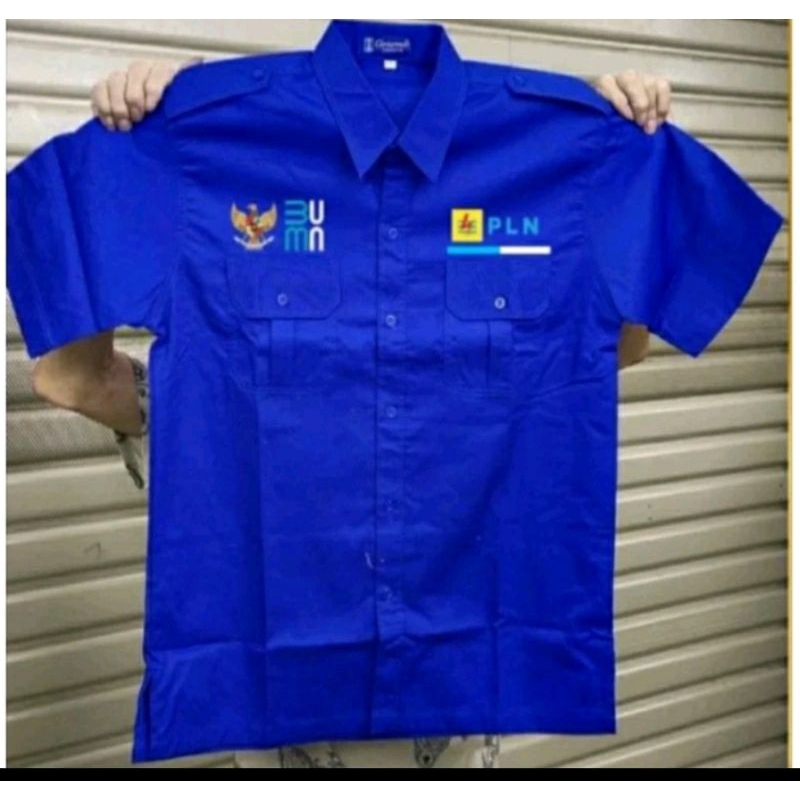 Baju BUMN PLN Garuda Warna Biru
