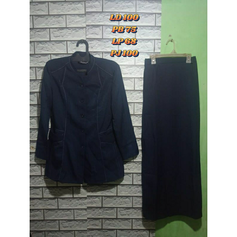 Seragam Formal Guru PNS ASN Warna Navy Preloved