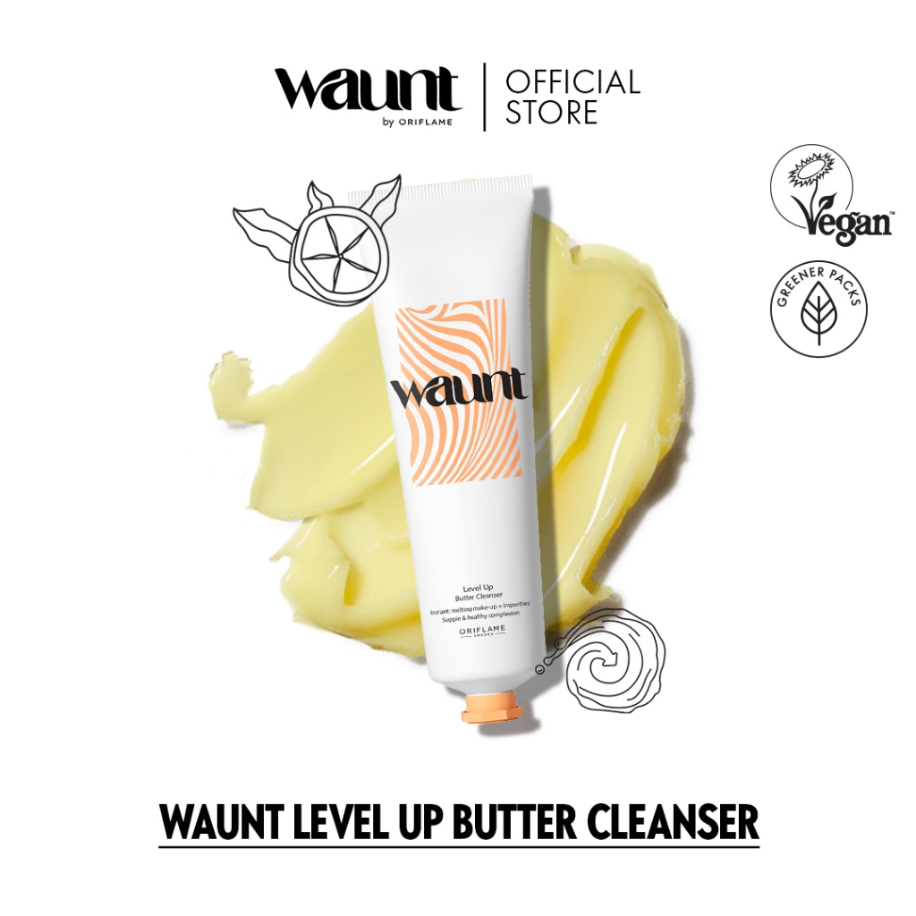 Oriflame Waunt Level Up Butter Cleanser 150ml - Pembersih Wajah Vegan Penghapus Make-Up Dan Kotoran 