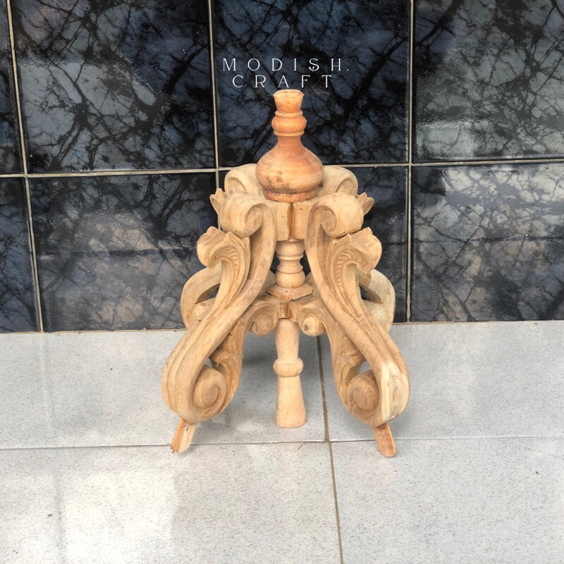 MAHKOTA UKIR KAYU JATI SANGKAR MURAI