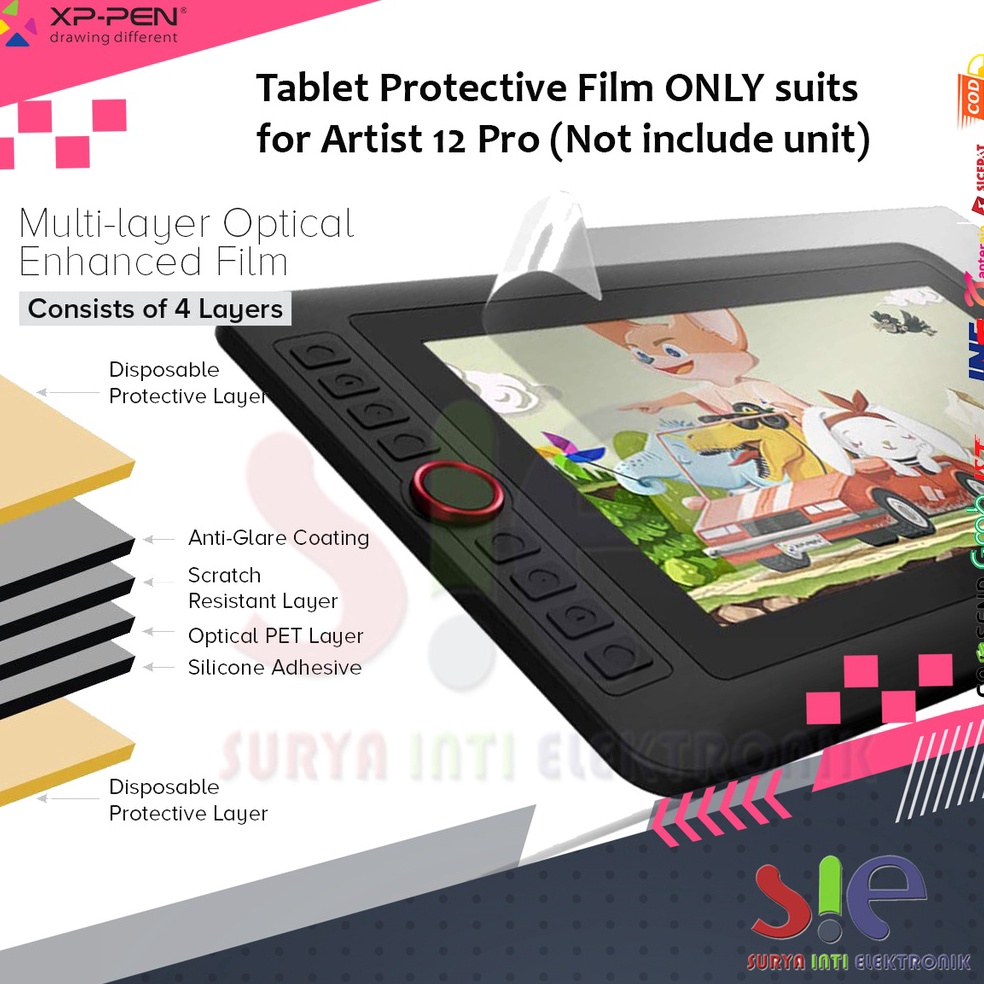 Terbaru XPPEN Screen Protector Original Protective Film only for The XPPEN Artist 12 12 PRO