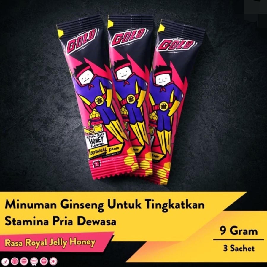 GOLO Ginseng Botanical Vitalitas Pria / 3Sachet