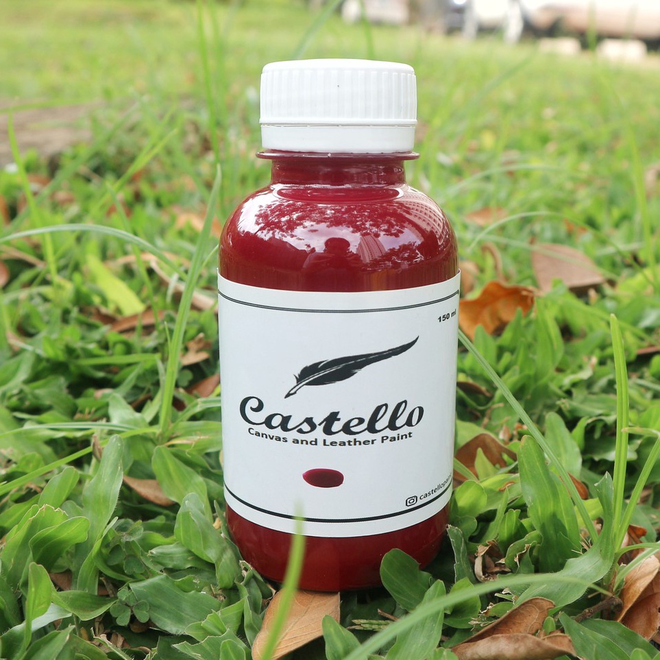 

Cat Castello Sepatu dan Tas Maroon Khusus Kulit Kanvas ART U6R4
