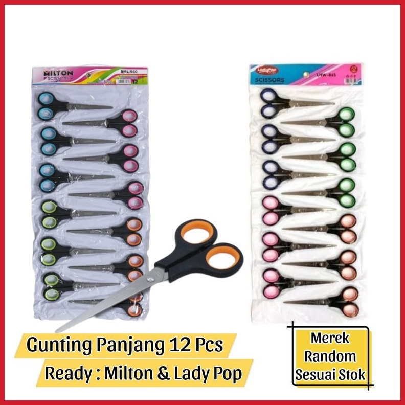 

12 PCS GUNTING MURAH PANJANG STAINLESS STEEL GROSIR ART J5E6