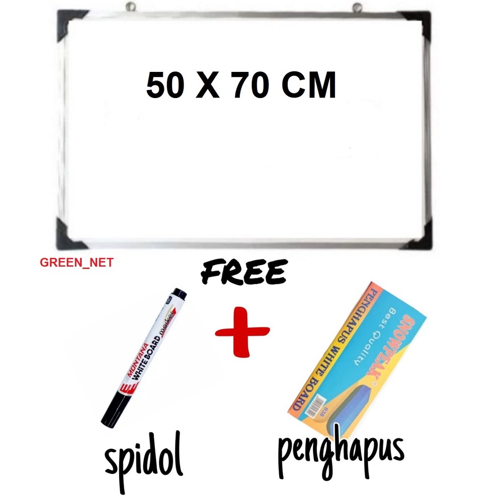 

Papan Tulis Spidol dan Kapur Whiteboard Blackboard Ukuran 5X7 FREE SPIDOL DAN PENGHAPUS ART E4F9