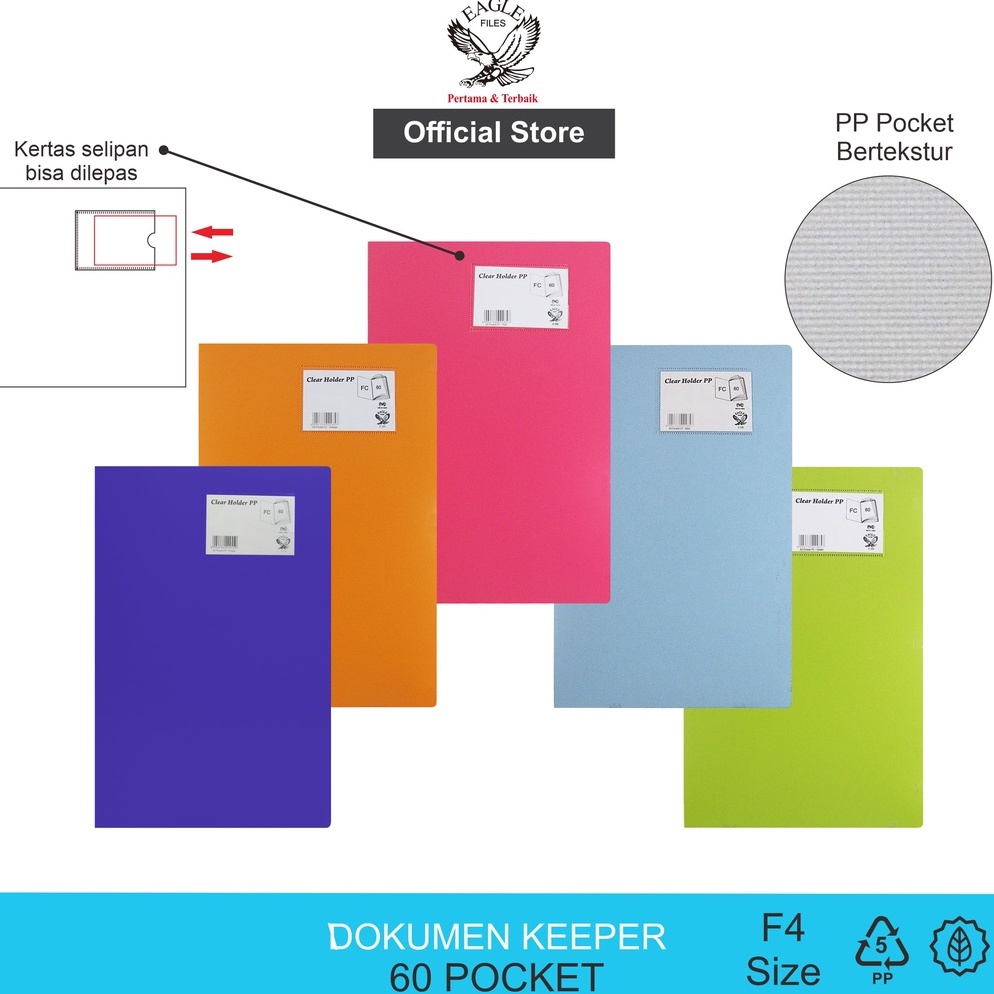 

EAGLE Dokumen Keeper F4 FOLIO 6 Pocket Map Dokumen Clear Holder Document Keeper Display Book E 32 ART B3L7