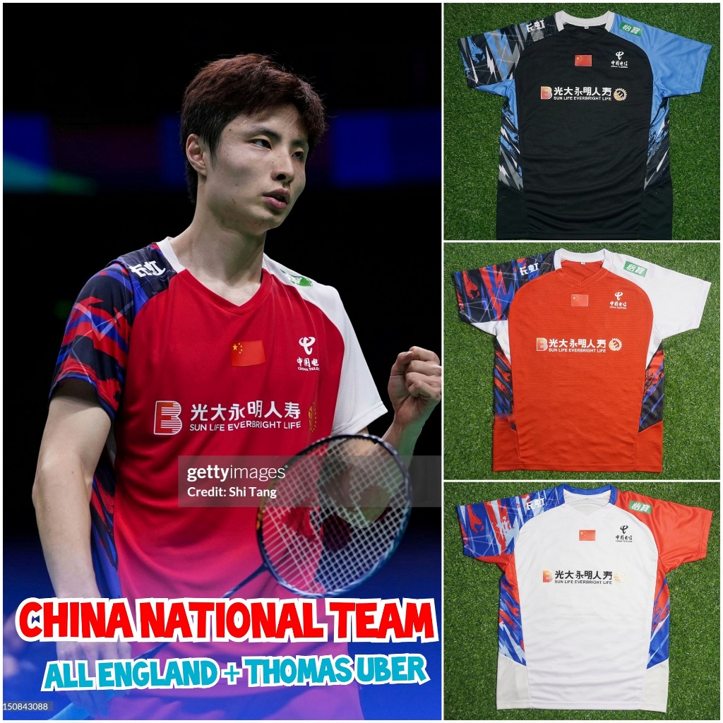 Jersey Badminton Bulutangkis China All England 2024 Premium