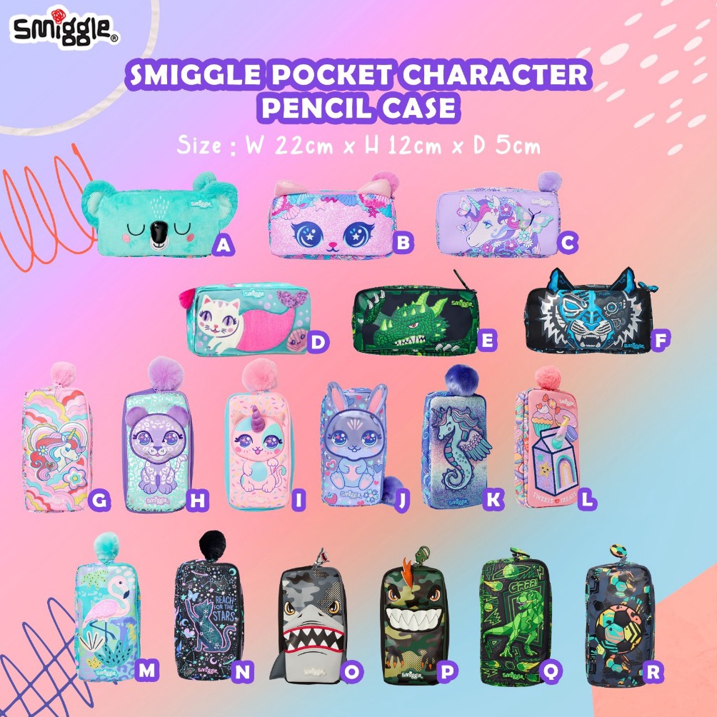

SMIGGLE Better Together Pocket Character Pencil Case SMCC ART E6A3