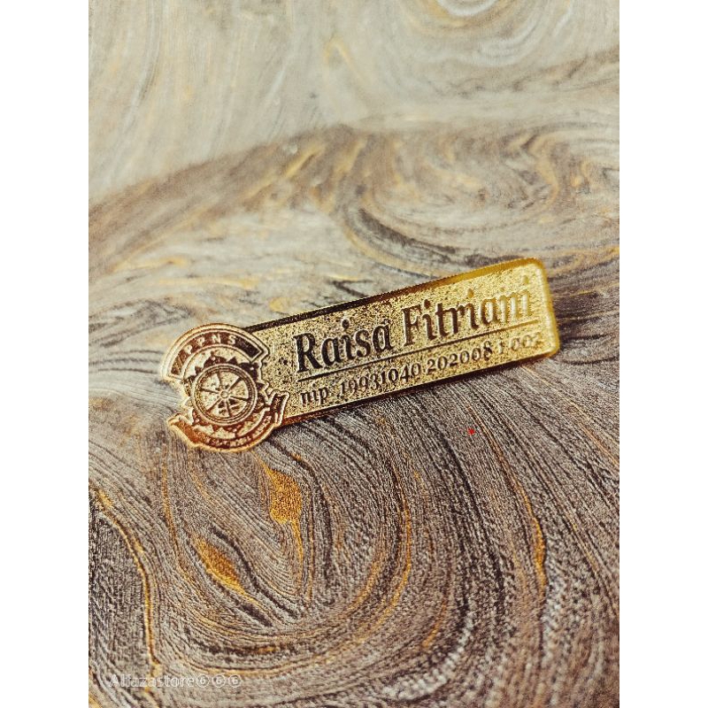 

nama dada plat name tag pin custom logo ppns