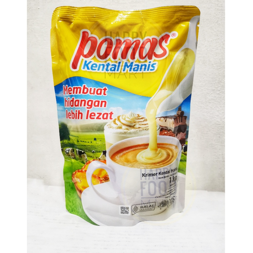 

[HALAL] POMAS KENTAL MANIS 1 KG/SUSU KENTAL MANIS MURAH/SKM POUCH EKONOMIS/CONDENSED MILK/KRIMER BANTAL