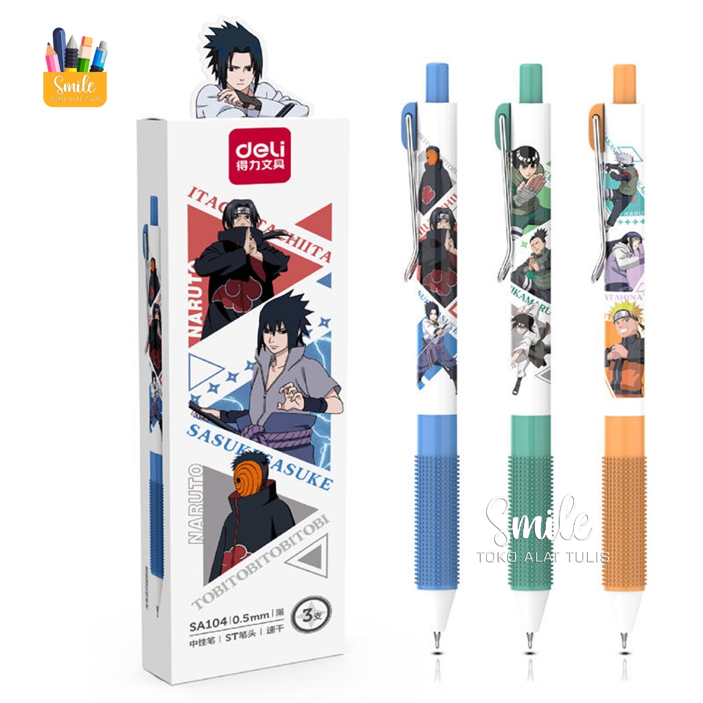 

Ballpoint Gel Mekanik 0.5 MM pen gel 0.5 Hitam NARUTO SA104 acak 1pcs -SM4022