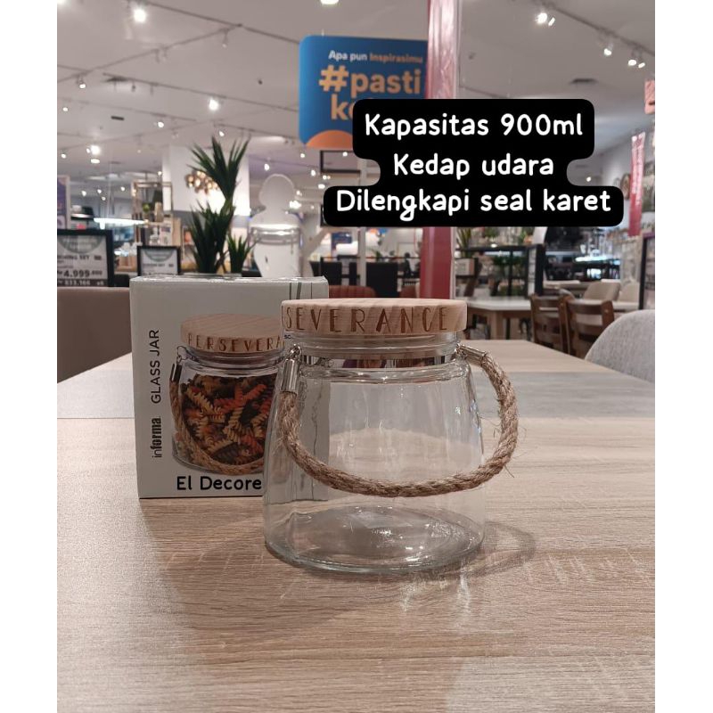 Informa toples tutup kayu aesthetic tempat kue bumbu lassie