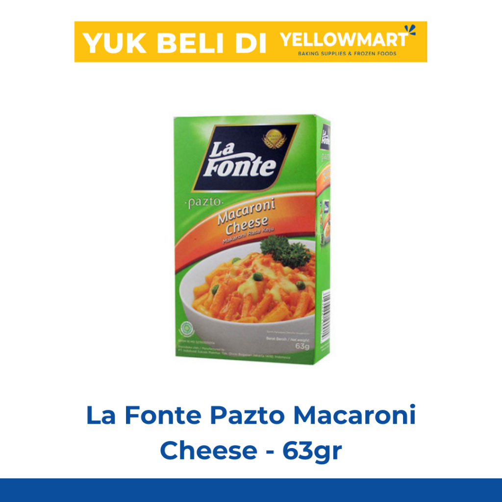 

La Fonte Pazto Macaroni Dengan Cheese Pasta Makaroni Dengan Keju - 63gr