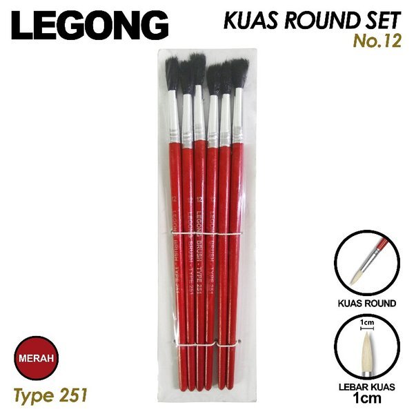

Kuas Cat Air Legong no 1-12 Kuat Lukis Cat Air