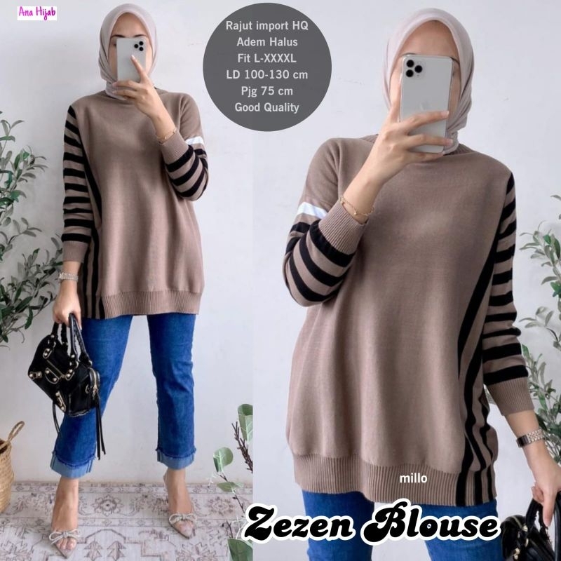 ATASAN BLOUSE RAJUT WANITA JUMBO/ZEZEN/BLOUSE SWEATER WANITA RAJUT IMPORT HQ JUMBO LD 130 CM FIT XXX
