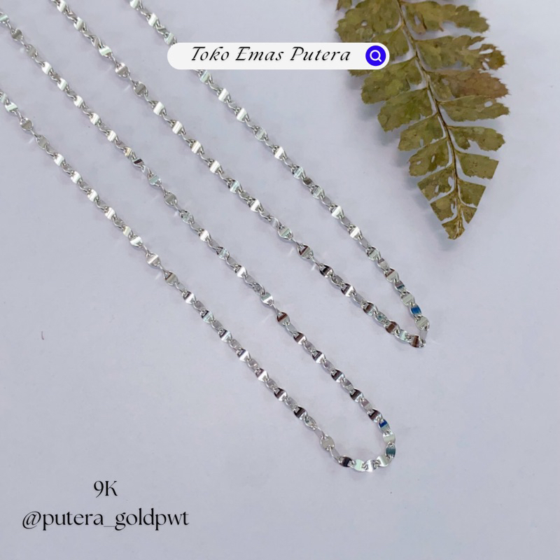 Kalung Toscano Emas Putih Kadar 9K | Emas Asli