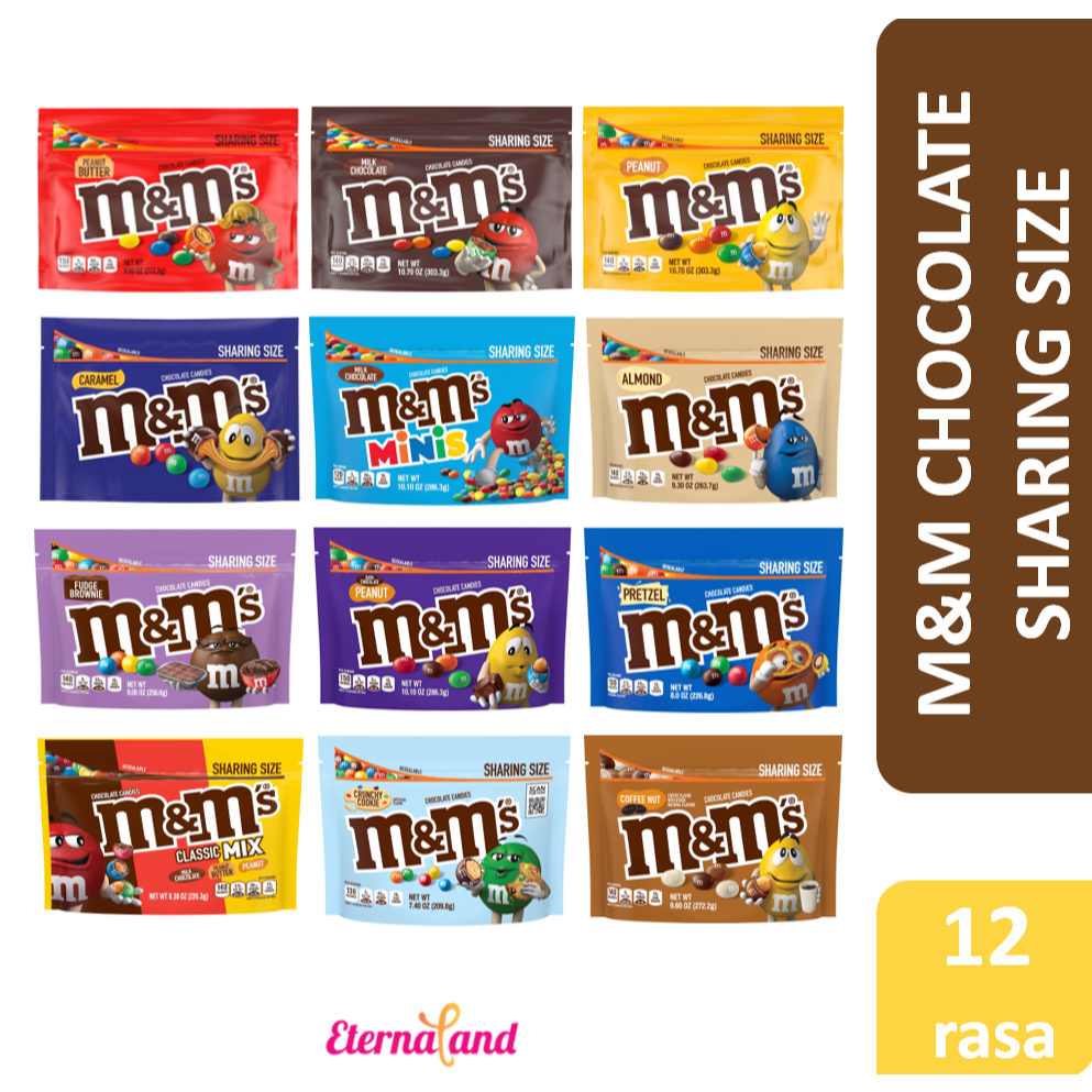 

M&M Chocolate Sharing Size - cokelat m&m impor usa aneka varian rasa