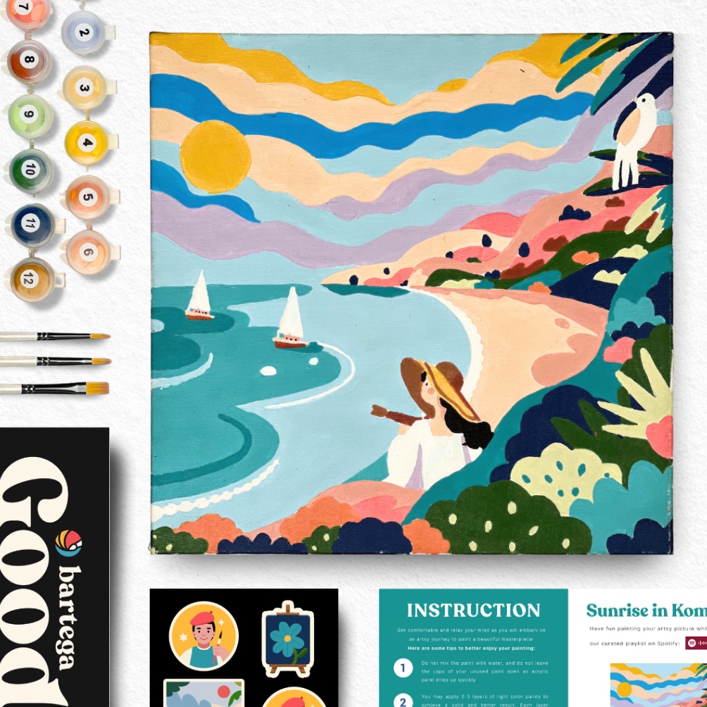 

Paint By Number Sunrise in Komodo Spanram ART B8K9
