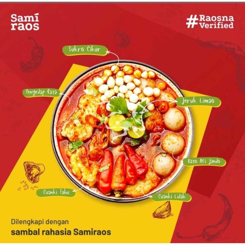 

Sami Raos Baso Aci Geprek lengkap dengan bumbunya