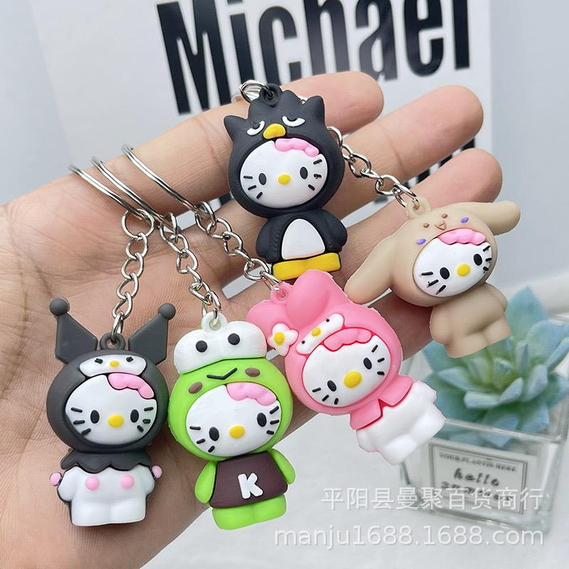 Gantungan kunci karakter hello kitty/Keychain Rubber Hello Kitty Custom Cute