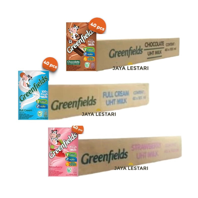 

Greenfields Fresh Milk UHT 105ml (Isi 40/Karton) (3 Varian Rasa)