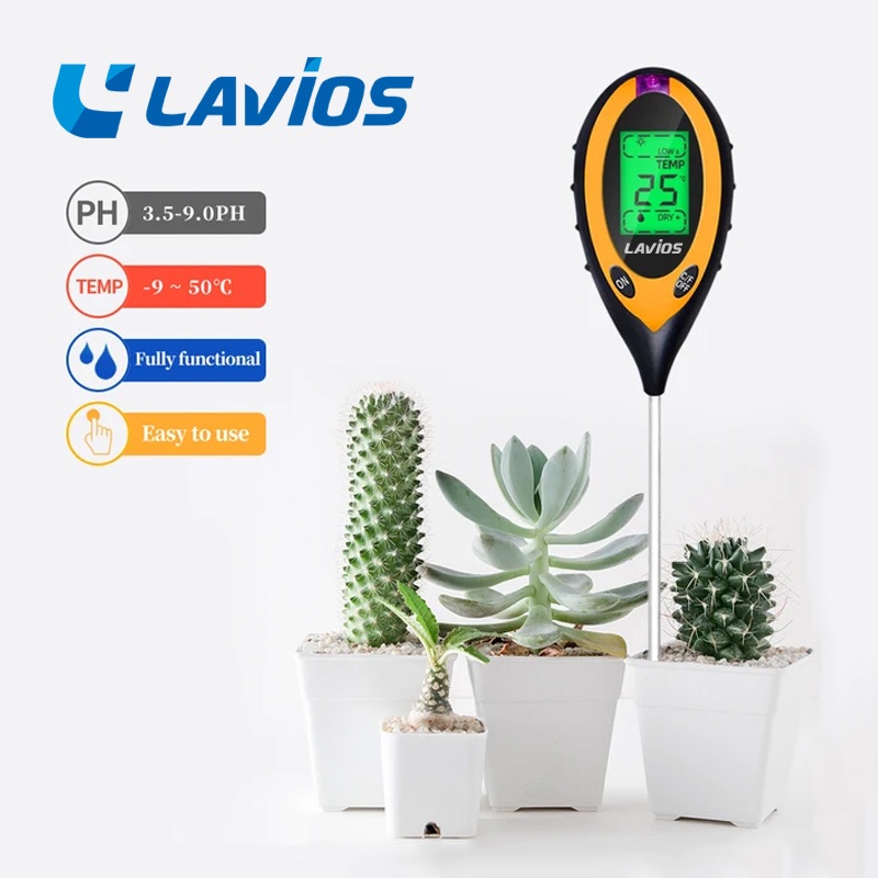 ph meter tanah digital / 4 in 1 soil analyzer
