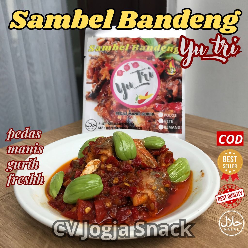 

SAMBEL IKAN BANDENG PRESTO BALADO PETE MANIS PEDAS GURIH TANPA PENGAWET HIGIENIS FRRESH SACHET LAUK