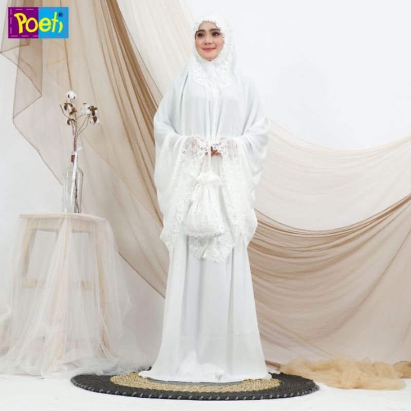 Mukena Poeti Polos Premium Renda Reguler Zara Silk