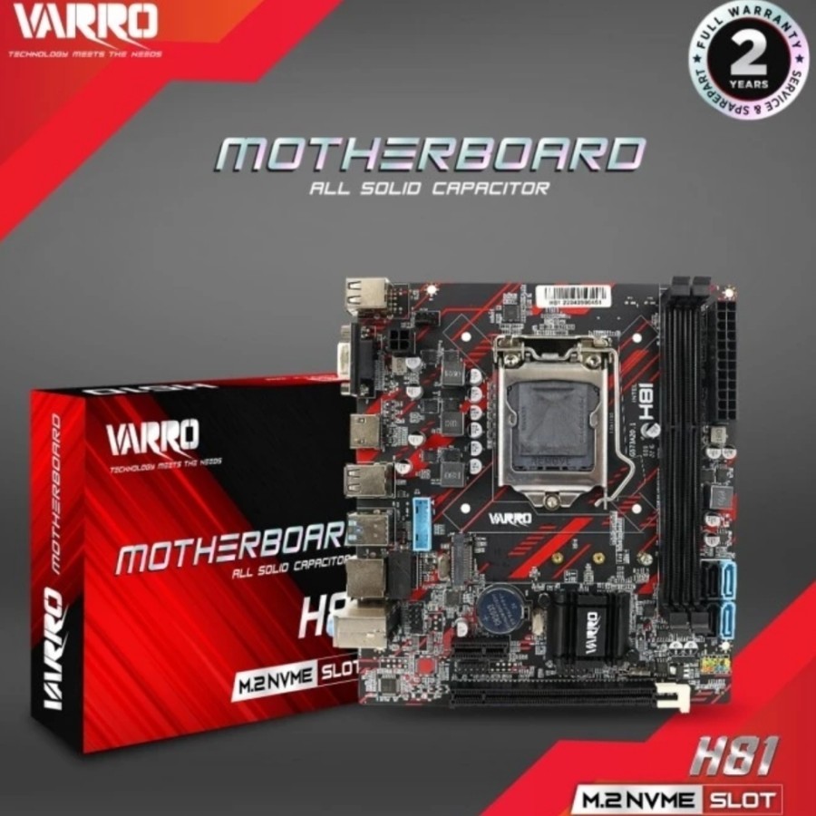 MOTHERBOARD VARRO H81 M.2 NVME SLOT LGA 1150