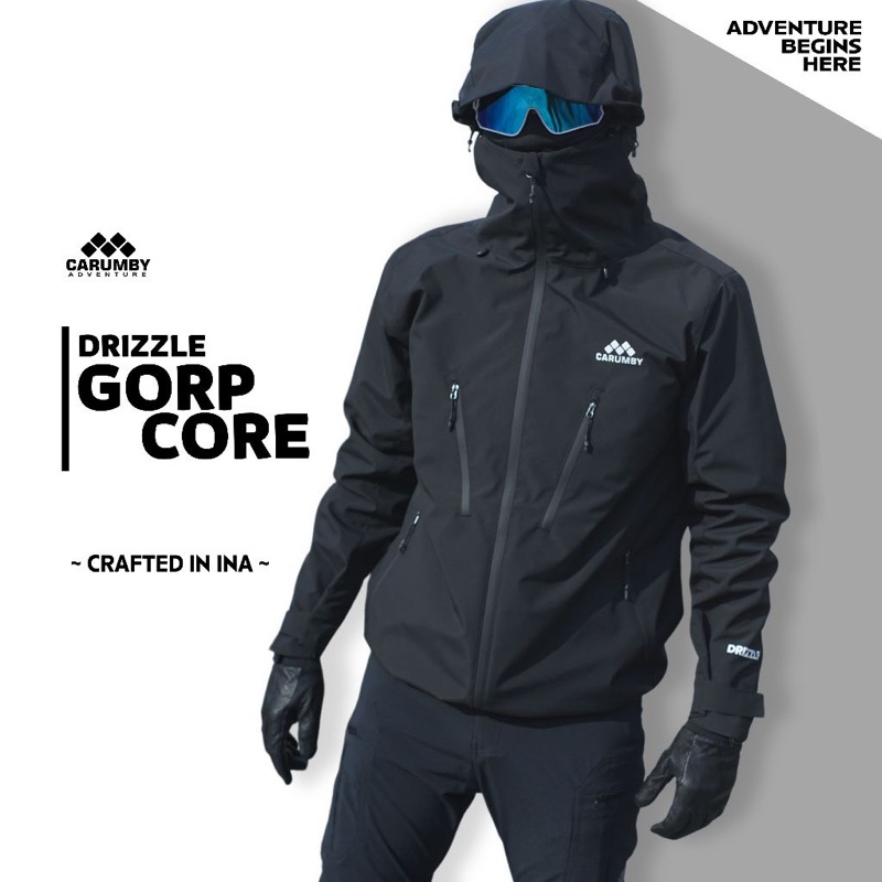 Jaket Gunung Gorpcore Carumby DRIZZLE &MONSOON Waterproof Ready