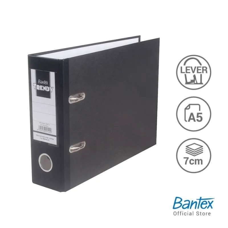 

Bantex Ordner/Lever Arch File Trendy A5 7cm Black 1448