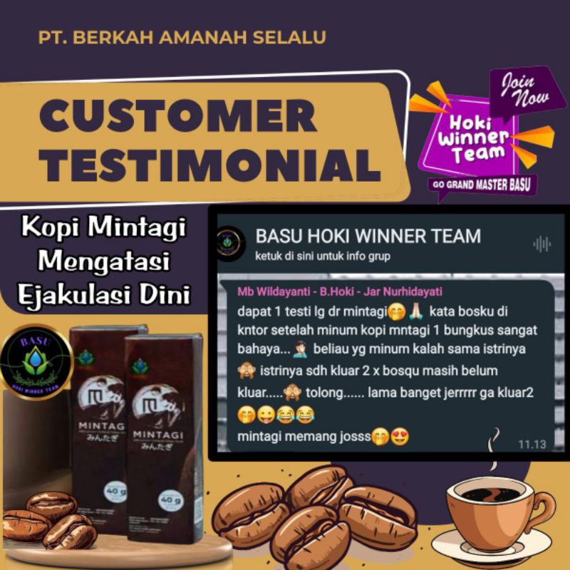 

KOPI MINTAGI (MAMAMINTALAGI) - COFEE STAMINA PRIA/WANITA