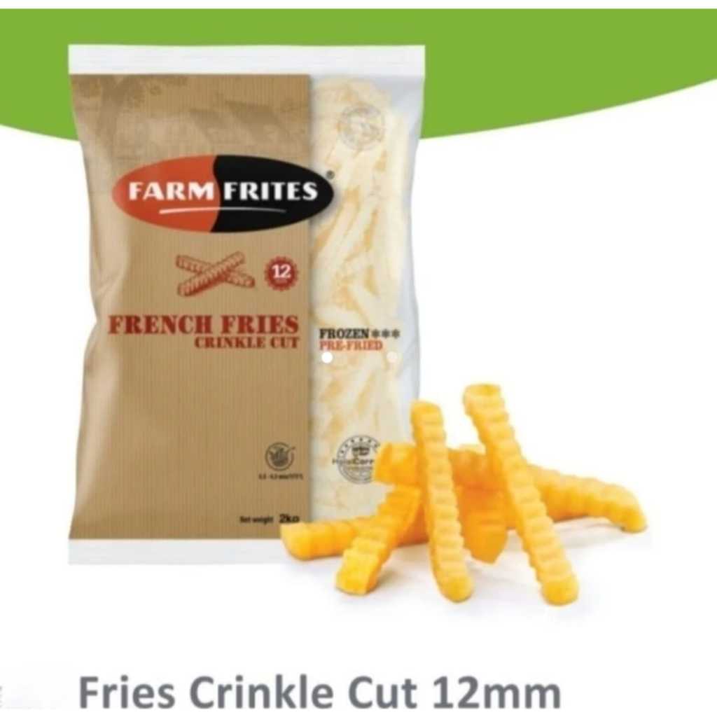 

FARM FRITES French Fries Crinkle Cut Kentang Goreng Premium 12mm 2 kg